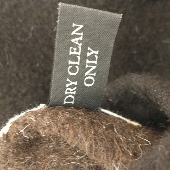 Reversible Alpaca Coat Made n Peru for Barry Bricken Coffee Brown & Dark Natural - Picture 9 of 14